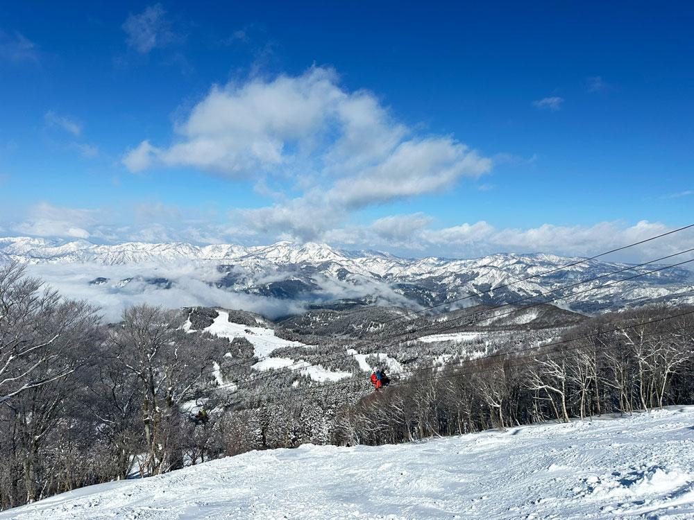 山頂からコース方面